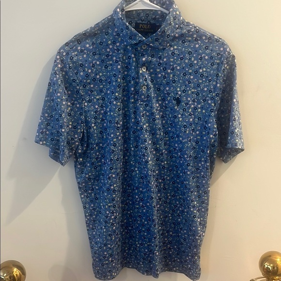 Polo by Ralph Lauren Blue Floral Polo Shirt - Picture 1 of 5